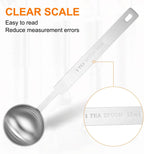 HARFINGTON Single Measuring Spoon 3tsp (1tbsp, 15ml) Teaspoon/Tablespoon 430 Stainless Steel Single Tiny Square Bowl Measuring Spoon Long Handle Measure Scoop
