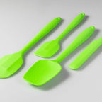 4 Piece Silicone Spatula Set, Flexible Heat Resistant Non-scratch Baking Cooking Rubber Spatulas with Stainless Steel Core, Green
