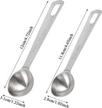 2 Pcs Measuring Spoons Tablespoon Measuring Spoon Set Food Grade Stainless Steel Measuring Teaspoon for Kitchen Cooking(1TSP/5ml, 1/2TBSP/7.5ml)