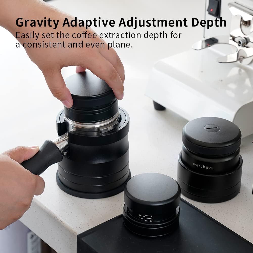 watchget 58.5MM Coffee Distributor, Gravity Adaptive Espresso Distributor Compatible with 58mm Portafilter Coffee Distribution Tool Professional Espresso Accessories