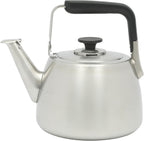 Sur La Table Kitchen Essentials Large 2 QT Heavy Gauge Brushed Stainless Steel Whistling Tea Kettle