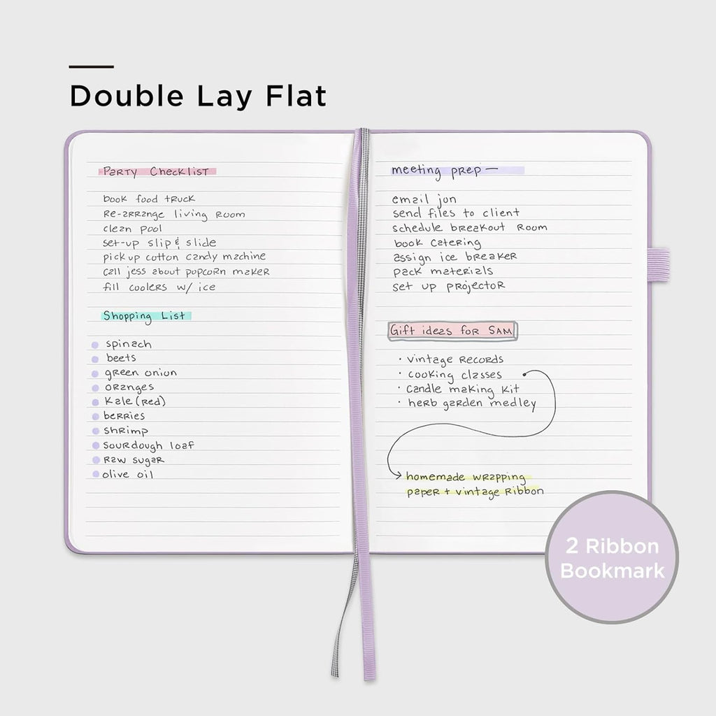 &And Per Se Lined Journal Notebook, 160 Pages, A5 5.7 x 8 inches College Ruled Thick Paper Notebook Journals for Writing, Hardcover Notebooks for Women Men Office School (1 Pack, Lavender)