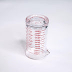 Ackers 4 Oz Glass Measuring Cup,Borosilicate Shot Glass with V-Shaped Spout-Red Line