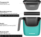 Ourokhome Knock Box Espresso Accessories, The Latest Patented Stainless Steel Espresso Machine Tool for Coffee Ground with Removable Knock Bar, Handle and Lid, Dishwasher safe, 4.8 inch (Mint)