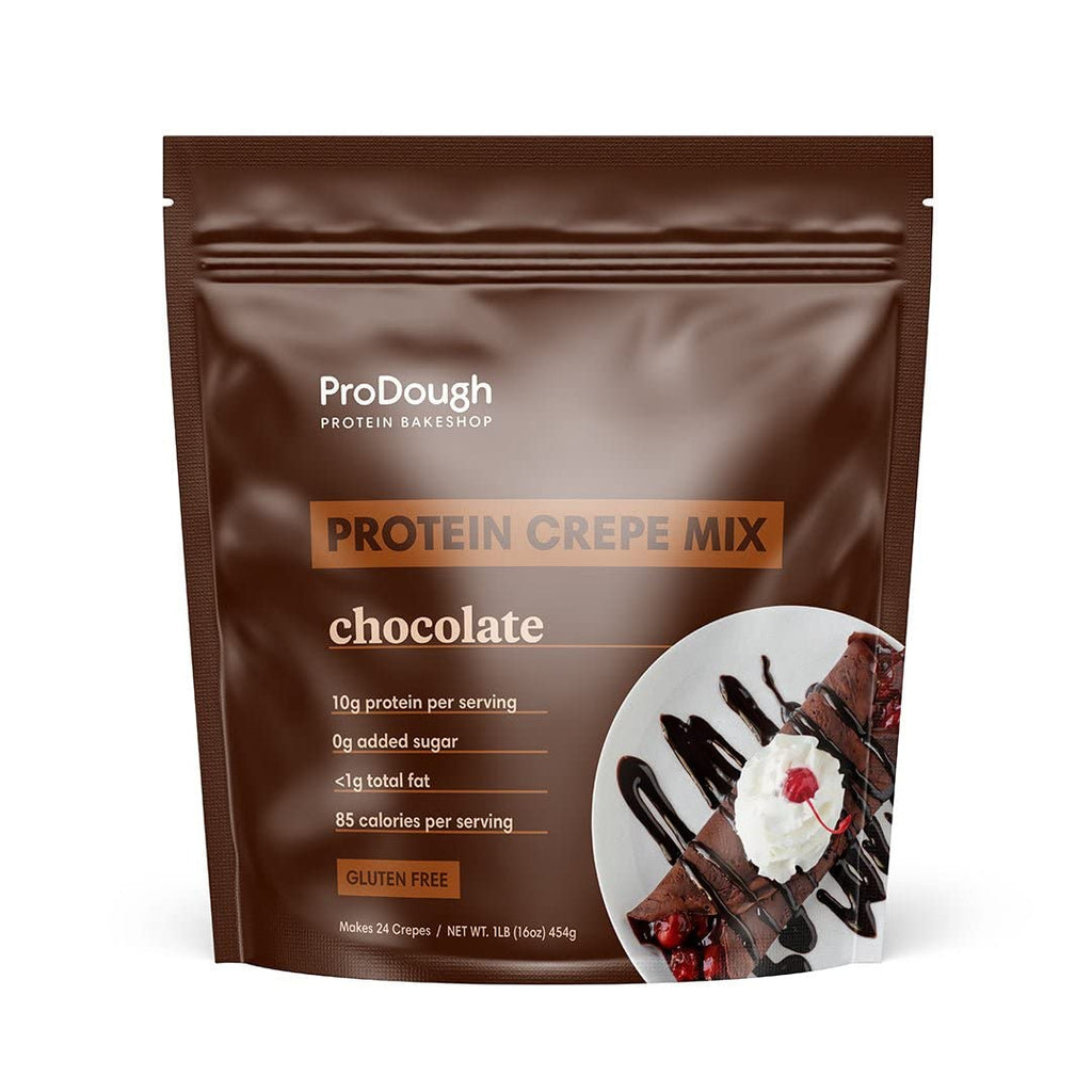 ProDough High Protein- Gluten Free French Crepe Mix, Low Carb, 8g of Protein per Serving, No Added Sugars, Keto Friendly, Makes 24 Crepes (Chocolate)