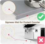 Espresso Tamping Mat, Coffee Tamper Mat, Espresso Mat for Counter, Silicone Tamper Mat, Food-grade, Non-Slip, Waterproof, Heat Resistant (Black, 25x20x2cm)