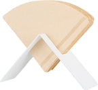 MIAO JIN Coffee Filter Paper Holder,Stainless Steel Coffee Paper Storage Container Dispenser Rack Coffee Filter Stand (White)