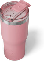 RTIC 20oz Essential Tumbler with Lid, Insulated, Stainless Steel, Metal, Double Wall Vacuum-Insulation, Ceramic Lined, Travel Cup for Iced Coffee, Tea, Hot and Cold Drink, Dusty Rose