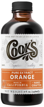 Cook's Pure Orange Extract From Florida Oranges | For Ice Cream, Cakes, Breads, Cookies and Drinks, 8 oz
