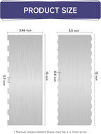 12 Inch Stainless Steel Cake Scraper Set of 2, Metal Cake Scraper Double Sided Patterned Edge for Icing Smoother,Tall Cake Scraper, Cake Combs for Buttercream