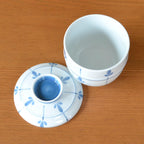 有田焼やきもの市場 Chawanmushi Cups with Lids Set of 2 Japanese Chawan Mushi Arita Imari ware Made in Japan Mebae