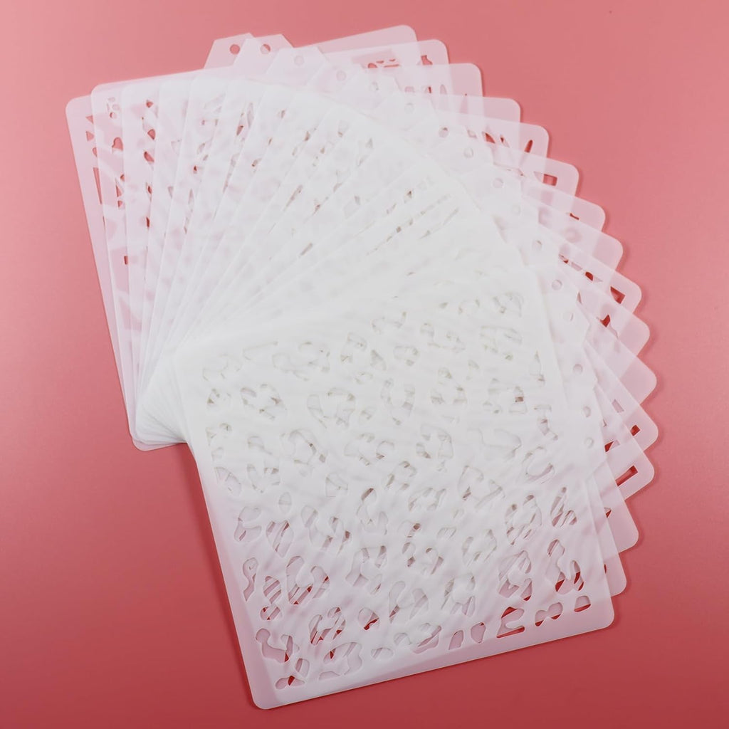 Leopard 5.5x5.5in Cheetah Animal Cow Print Skin Reusable Painting Template Stencils for Cake, Cookie Decorating & DIY Projects