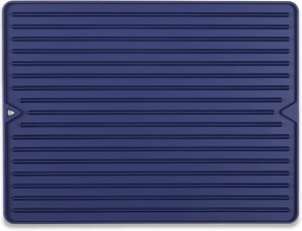 Dish Drying Mat, Flexible Silicone Drying Mat for Kitchen Counter, Heat Resistant Silicone Trivet for Countertop Protector, Super Thick Non-Slip Dish Drying Pad for Under Rack, 12” x 16”