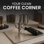 Rattleware Grinder Tray with Tamping Mat - Mess-Free Coffee Experience, Easy Clean, & Sleek Design for The Espresso Enthusiast (13" x 9.75")