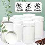 Tea Canister, 6 Pack Tea Tin Loose Leaf Tea Storage Tea Tins For Loose Tea, Tea Storage Loose Leaf Metal Tea Tin Canister For Loose Tea Storage Coffee Sugar Candy Herbs And Spices (White)