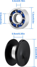 NiArt Fidget Spinner Toy DIY Bearing with Caps Set 22-Pack, MR137 0.5" Single-Sealed Chrome Steel Bearing Balls Replacement High Speed 13mmx7mmx4mm Epoxy Resin Casting Craft Skateboard Stress Reliever