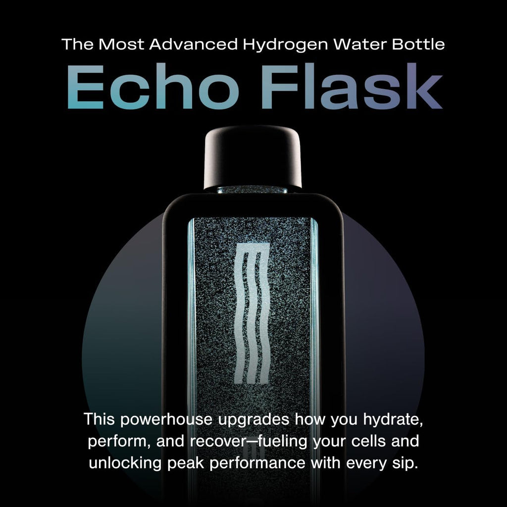 Echo Flask Hydrogen Water Bottle - Active Hydration Solution with Water Intake Tracking & LCD Touch Screen - Compact & Convenient - Transparent Hydrogen Flask - 12 oz