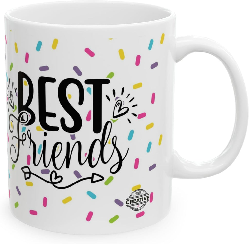 11 OZ Novelty Coffee Mugs - Christmas Gift (Best Friends Theme)