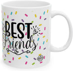 11 OZ Novelty Coffee Mugs - Christmas Gift (Best Friends Theme)