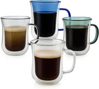 LEMONSODA Double Walled Colored Insulated Coffee Mugs - 10oz - Hot or Cold Latte, Tea, Cappucino, Coffee, Espresso Mug with Handle - Premium Packaging (Set of 48)(2252)