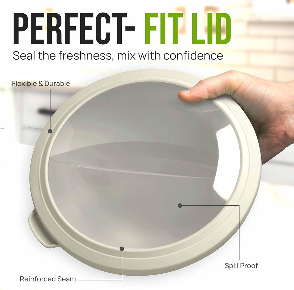 Zulay Kitchen 12 Piece Plastic Mixing Bowls with Leak-Proof Lids Set - Microwave and Freezer Safe Kitchen Mixing Bowls for Preparing, Serving and Storing - Large Nesting Bowls (Midnight Ombre)