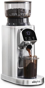Conical Burr Coffee Grinder Electric with Electronic Timer, Anti-Static, Coffee Grinders for Home Use, Adjustable Conical Burr Mill with 48 Precise Settings for Espersso/Drip/French Press