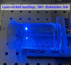 Ackers 4 Oz Glass Measuring Cup,Borosilicate Shot Glass with V-Shaped Spout-Etching Scale