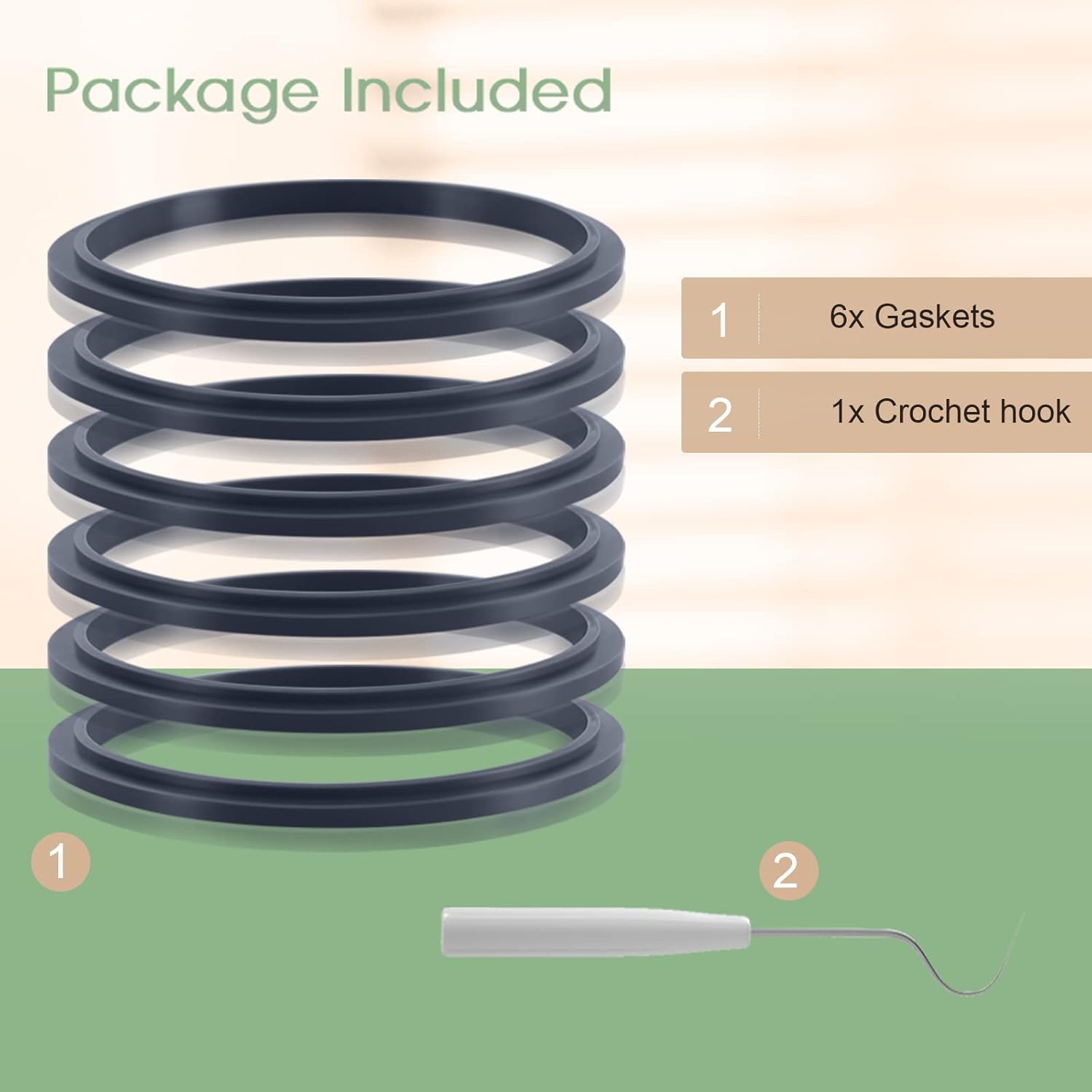 Pack of 6 Replacement Parts Gaskets with Lip Compatible with 900w NutriBullet Extractor Blender