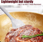 Silicone Spatula, 4-Pack Silicone Set,Heat Resistant for Non Stick,Food Grade Cookware with Stainless Steel for Mixing,Cooking,Baking,Flipping,Spreading,Lifting,Serving,BPA Free,Dishwasher Safe(Gray)