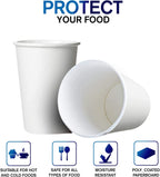Smygoods White Original Disposable Paper Coffee Cups with Lids (16 OZ, 25 Count) For Hot Beverages, Tea, Espresso, Cocoa - To Go Drink Containers, Café & Office