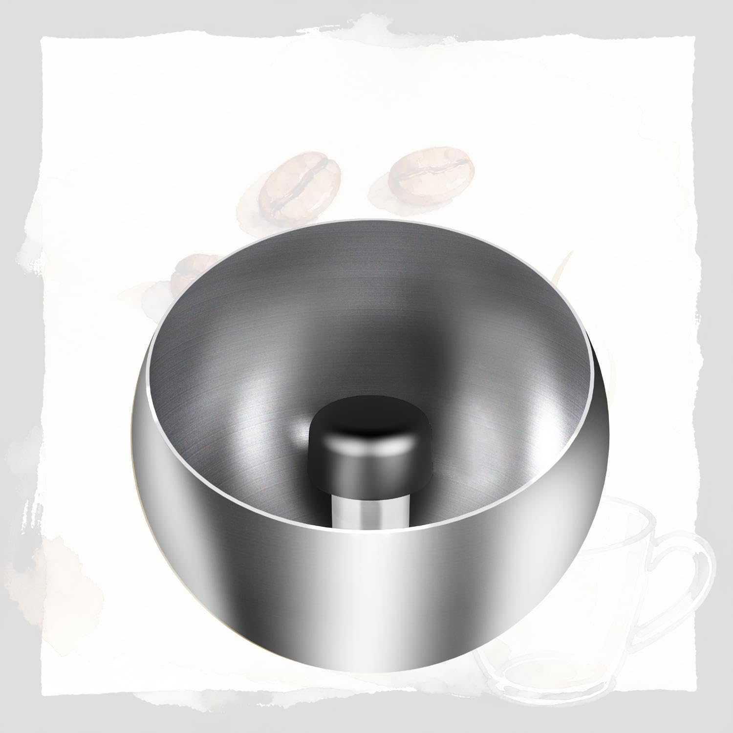 Espresso knock box –Stainless Steel,Coffee Knock box –Magnetic Base Removable Vertical Knock Bar,Knock Box with Shock-Absorbing and Non-Slip Base,Espresso Machine Accessories