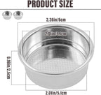 51mm Coffee Filter Basket, Stainless Steel Coffee Filter, Double Layer Pressurized Espresso Maker Accessories, 2PCS