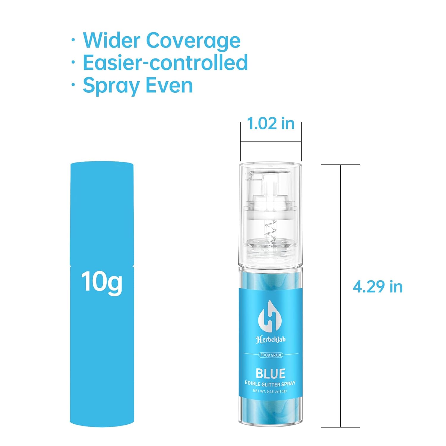 Blue Edible Glitter Spray - 10g Edible Blue Glitter for Cakes Food Grade Drink Glitter for Cocktails Chocolate Cake Pop Strawberry