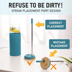 Glass Tumbler w/Lids & Straw - 24oz Reusable Mug w/Bamboo Lid & Stainless Steel Straw - BPA-Free, Leak-Proof, Dishwasher Safe for Coffee, Smoothies, Hot Beverages, Travel, Office, Home Use，4-PK