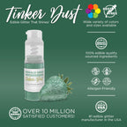 Bakell - Emerald Green Tinker Dust (4g, 1x Mini Spray Pump) Edible Glitter for Food, Desserts, and Beverages!
