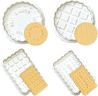 4 Pcs Cookie Press Mold, Waffle Cookie Stamp Mold, With Cute Cat Paw Shaped Plunger Stamp, Easy to Use, for Treats DIY Baking, Cake, Pastry