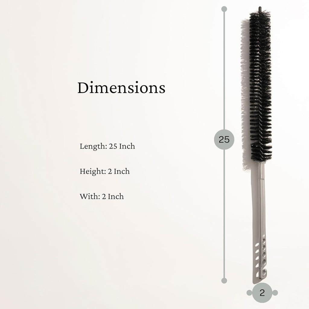 25 Inch (64cm) Flexible Lint Remover Cleaning Coil Brush for Dryers, Radiators, Refrigerators, Baseboards, and Other Special tasks. Coil Grill Brush by KONEX