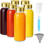 Zukro Glass Water Bottles with Lids 10 oz, Reusable Clear Juice Bottles With Stainless Steel Airtight Cap for Juicing, 100% Leak Proof Juice Drinking Jar for Ginger and Milk, BPA Free