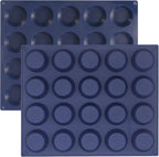 Silicone Tart Mold for Baking, Mini Tart Pan, 2 Inch Mini Pie Pans for Mince Pie, Fruit Pie, Blue(2, 2 INCH)