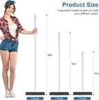 SetSail Floor Scrub Brush with 48-Inch Long Adjustable Handle 2 in 1 Scrape Brush Stiff Bristle Floor Scrubber for Cleaning Shower Bathroom Garage Kitchen Wall Deck Tub Tile