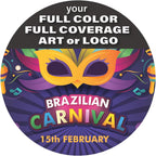 B.E. Green Custom Coasters - Pulpboard Personalized Coasters for Drinks - Full Color Print - Reusable & Absorbent - Beverage Coaster - Promo Events & Celebrations - Pack of 50-4" Round Full Coverage