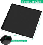 TRZZ Silicone Waterproof Under Sink Mat 22" x 19", Drip Tray and Cabinet Liner for Kitchen and Bathroom, Prevents Water Damage and Organizes Cabinets (Black)