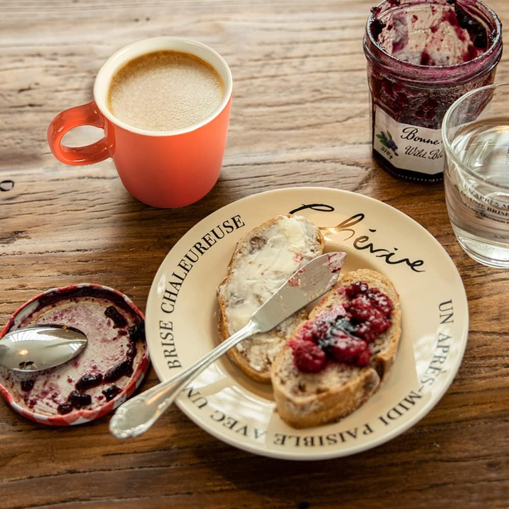 homEdge Mini Procelain Espresso Cup, 4 Ounces / 120 ml Tiny Ceramic Coffee Mugs Demitasse for Espresso, Tea- Set of 6, Orange