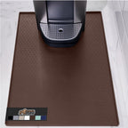 GORILLA GRIP Silicone Coffee Mat, 15x23, Espresso Drink Bar Station Accessories, Waterproof Heat-Resistant Dish Drying Mats, Stay in Place on Kitchen Counter, Home Kitchen Decor Essentials, Brown