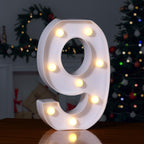 Foaky Decorative Led Marquee Light Up Number, Marquee Light Up Number Sign for Night Light Wedding Birthday Party Christmas Home Bar Decoration Number(9)