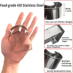 Number Cookie Cutters Shapes 9pcs, Sturdy Basic Biscuit Cutters Set with Dough Cutter, Metal Birthday Cookie Cutters for Holiday Baking Decorating