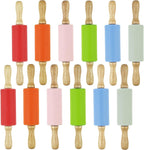 12 Pack Mini Small Rolling Pin for Kids, 9 Inch Kids Rolling Pin Wooden Handle