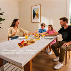 Premium Rubberwood Charcuterie Board with Handle – Durable Wooden Serving Platter for Cheese, Meat, and Appetizers – Perfect for Entertaining, Parties, and Gifts