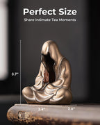 Ceramic Zen Figurine Faceless Tea Pet - Kung Fu Tea Set Accessories, Japanese Decor for Home, Asian Meditation Statue
