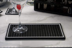 Highball & Chaser Bar Mat 12in x 6in. 1cm Thick Durable and Stylish Bar Mat for Spills, Service Mat for Coffee, Bars, Restaurants CounterTop Dish Drying Mat, Glass Drying Mat (2 pack)